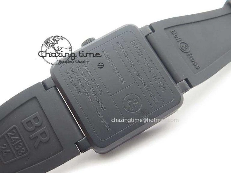 Compact BR 03-92 PVD Desert Type 42 mm On Black Rubber Strap MIYOTA 5241
