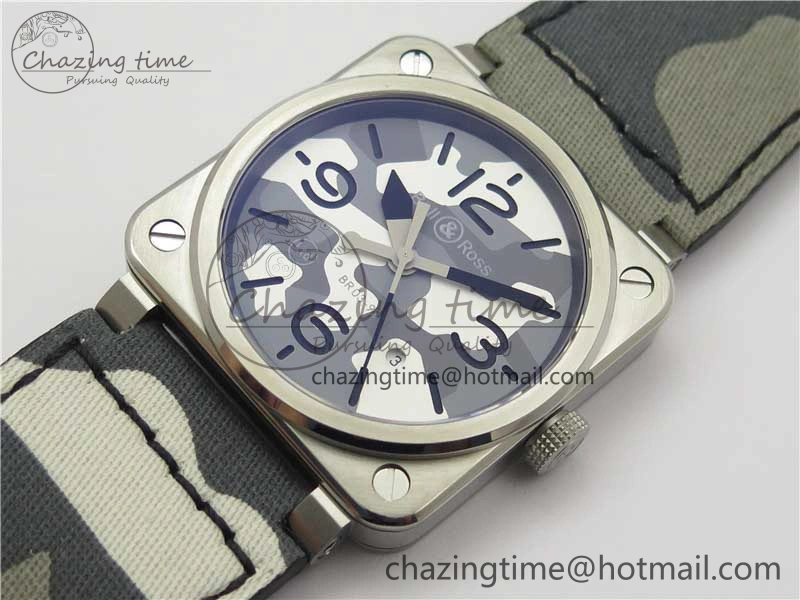 Functional BR 03-92 SS 1:1 Best Edition Gray Camouflage Apes Dial on Camouflage Strap MIYOTA 9015 V 5168