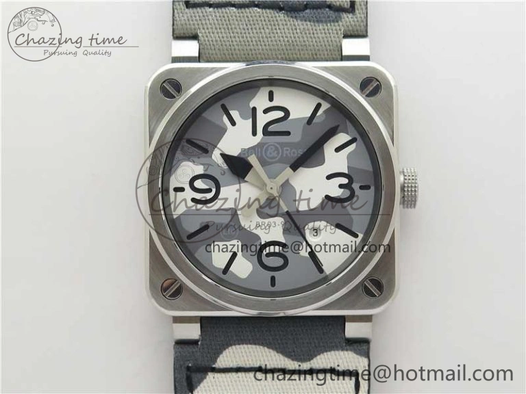 Functional BR 03-92 SS 1:1 Best Edition Gray Camouflage Apes Dial on Camouflage Strap MIYOTA 9015 V 5168