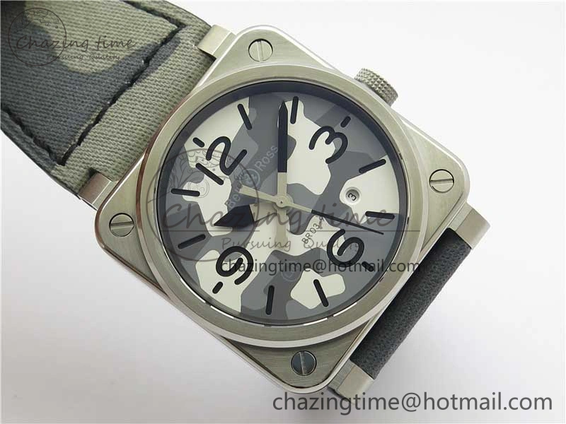 Functional BR 03-92 SS 1:1 Best Edition Gray Camouflage Apes Dial on Camouflage Strap MIYOTA 9015 V 5168