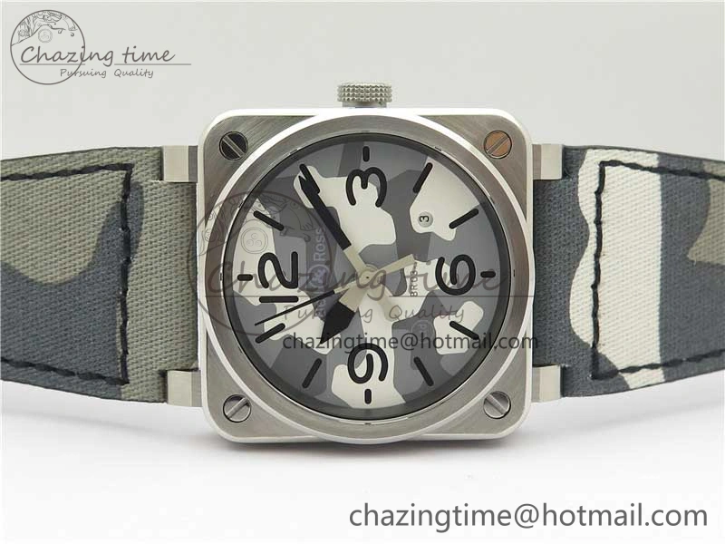 Functional BR 03-92 SS 1:1 Best Edition Gray Camouflage Apes Dial on Camouflage Strap MIYOTA 9015 V 5168