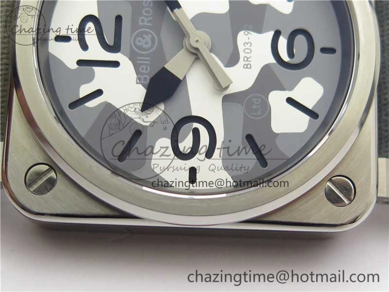Functional BR 03-92 SS 1:1 Best Edition Gray Camouflage Apes Dial on Camouflage Strap MIYOTA 9015 V 5168