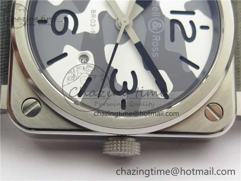 Functional BR 03-92 SS 1:1 Best Edition Gray Camouflage Apes Dial on Camouflage Strap MIYOTA 9015 V 5168