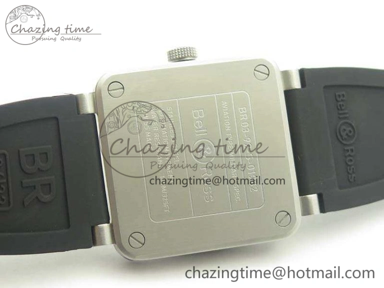 BR 03-92 SS 42.5mm Cream Dial On Rubber Strap MIYOTA9015 V Resilient 5188