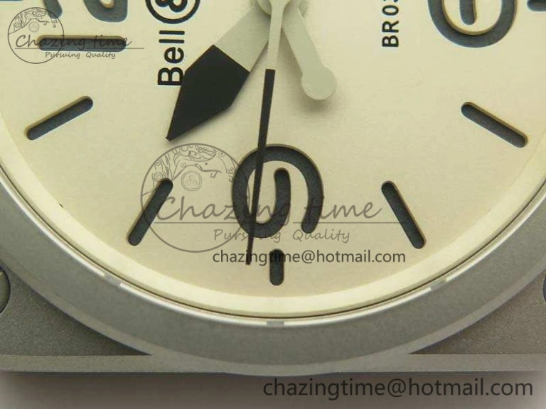 BR 03-92 SS 42.5mm Cream Dial On Rubber Strap MIYOTA9015 V Resilient 5188