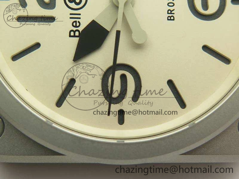 BR 03-92 SS 42.5mm Cream Dial On Rubber Strap MIYOTA9015 V Resilient 5188
