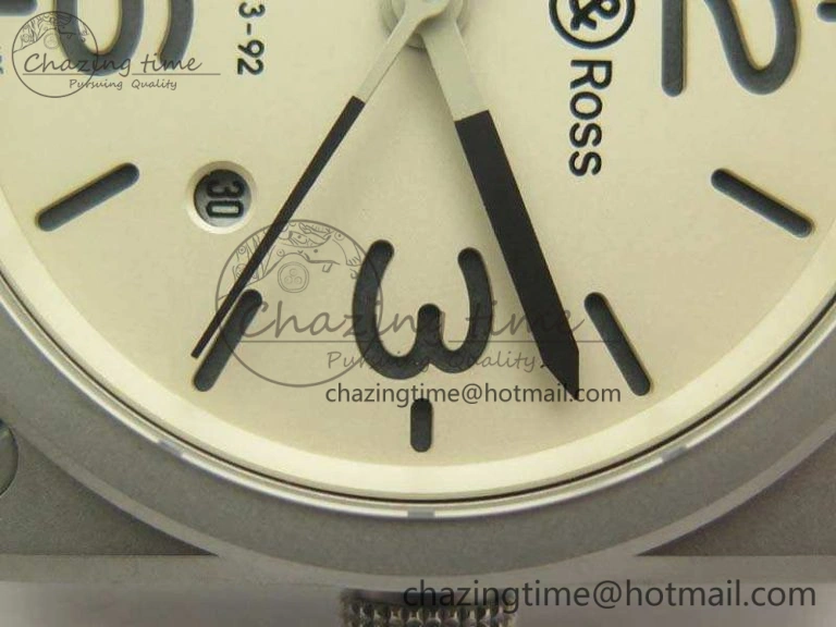 BR 03-92 SS 42.5mm Cream Dial On Rubber Strap MIYOTA9015 V Resilient 5188