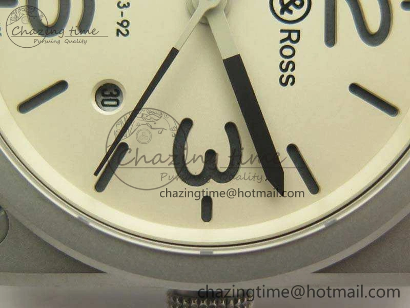 BR 03-92 SS 42.5mm Cream Dial On Rubber Strap MIYOTA9015 V Resilient 5188