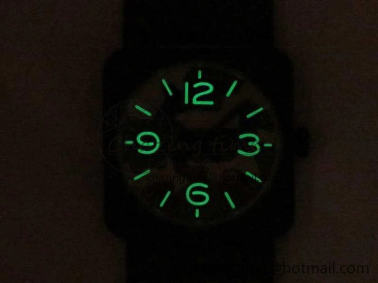 TopPick BR 03-92 SS 42.5mm Green Camouflage Dial On Leather Strap MIYOTA9015 V 5193