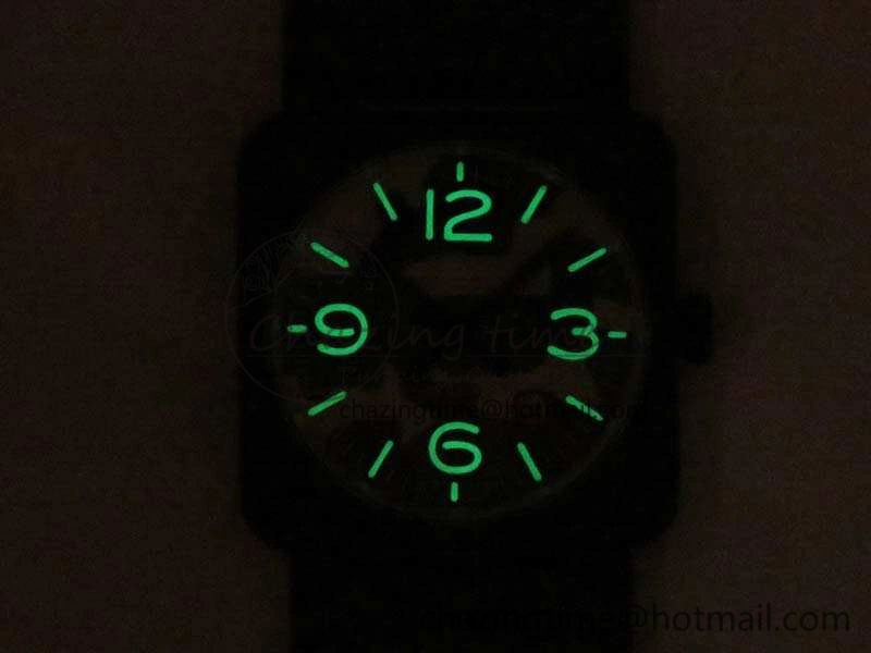 TopPick BR 03-92 SS 42.5mm Green Camouflage Dial On Leather Strap MIYOTA9015 V 5193