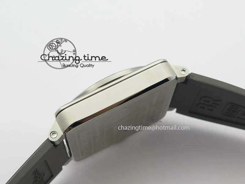 ComfortFit BR 03-92 SS 42MM Gray Dial On Gray Rubber Strap MIYOTA 5237