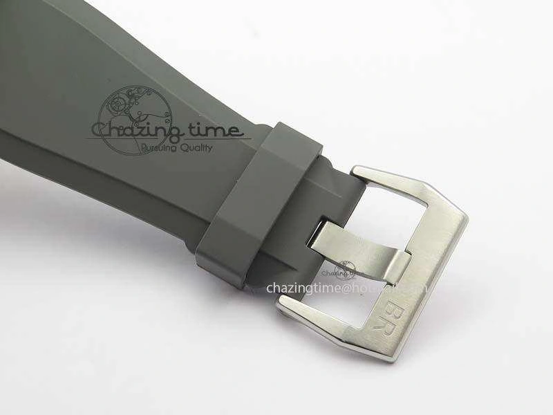 ComfortFit BR 03-92 SS 42MM Gray Dial On Gray Rubber Strap MIYOTA 5237