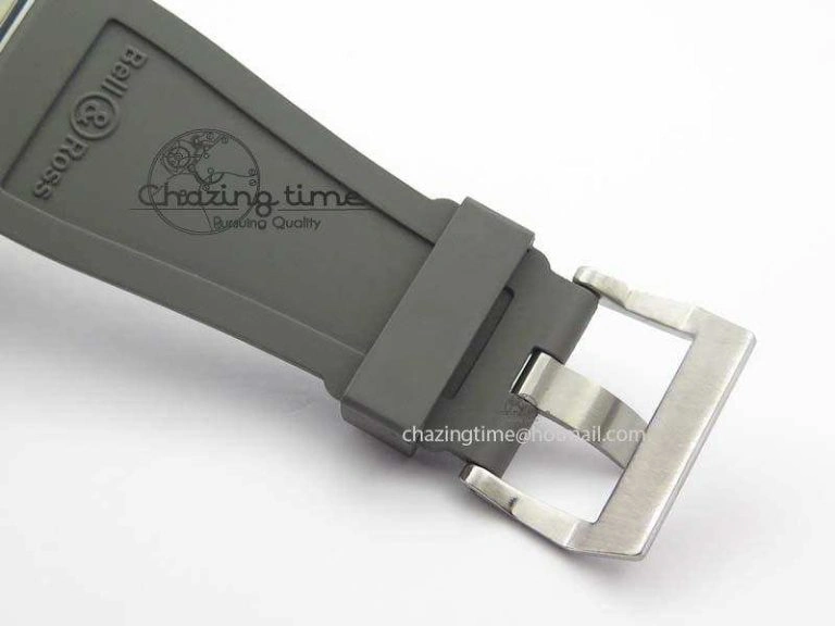 ComfortFit BR 03-92 SS 42MM Gray Dial On Gray Rubber Strap MIYOTA 5237