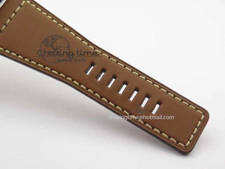 EasyCare BR 03-92 SS 42MM White Dial RG Bezel On Brown Leather Strap MIYOTA 5231