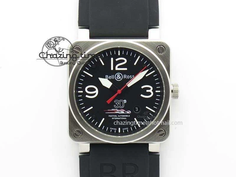 Trendy BR 03-92 SS Black Dial 30 LTD 42MM On Black Rubber Strap MIYOTA 5233