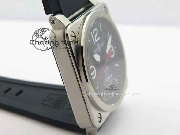 Trendy BR 03-92 SS Black Dial 30 LTD 42MM On Black Rubber Strap MIYOTA 5233