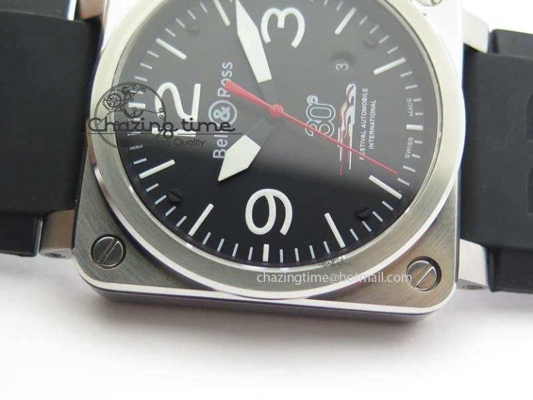 Trendy BR 03-92 SS Black Dial 30 LTD 42MM On Black Rubber Strap MIYOTA 5233