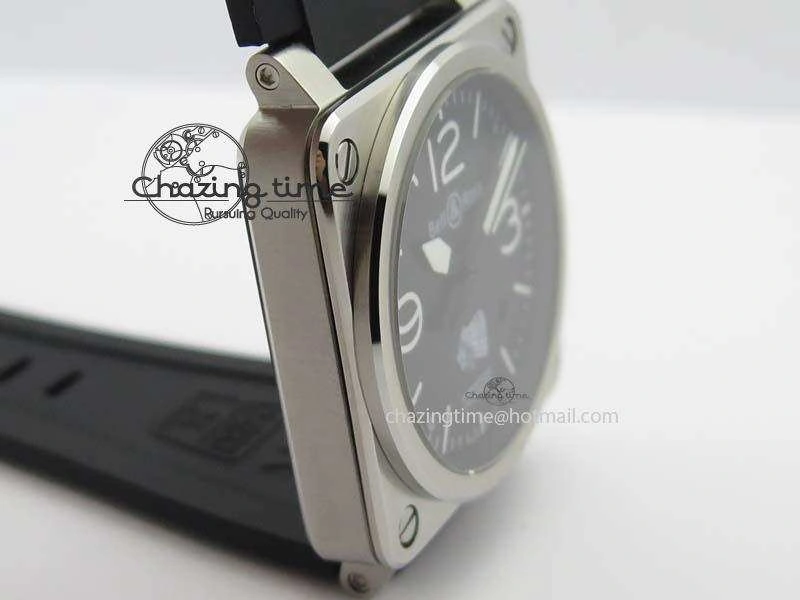 BR 03-92 SS Case V2 42.5mm Black Dial FAYETTE On Rubber Strap MIYOTA Flexible 5224