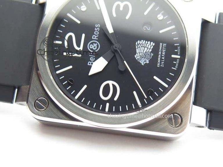 BR 03-92 SS Case V2 42.5mm Black Dial FAYETTE On Rubber Strap MIYOTA Flexible 5224