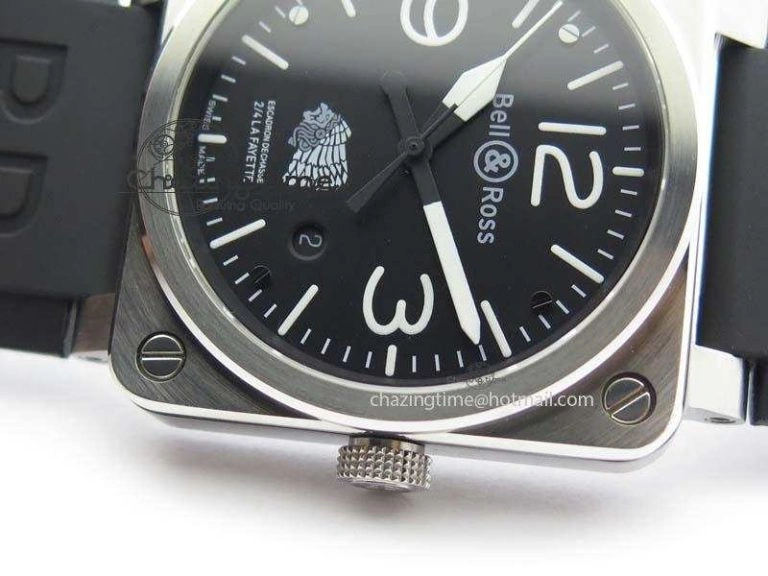 BR 03-92 SS Case V2 42.5mm Black Dial FAYETTE On Rubber Strap MIYOTA Flexible 5224
