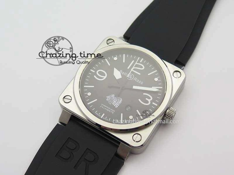 BR 03-92 SS Case V2 42.5mm Black Dial FAYETTE On Rubber Strap MIYOTA Flexible 5224