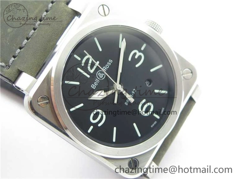 BR 03-92 SS Case V3 Best Edition Black Dial on Brown Leather Strap MIYOTA DailyWear 5173