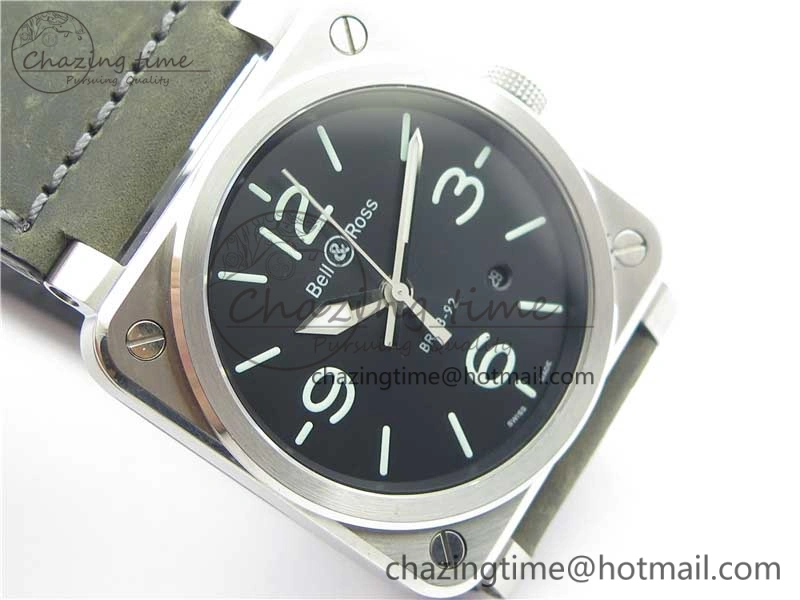 BR 03-92 SS Case V3 Best Edition Black Dial on Brown Leather Strap MIYOTA DailyWear 5173