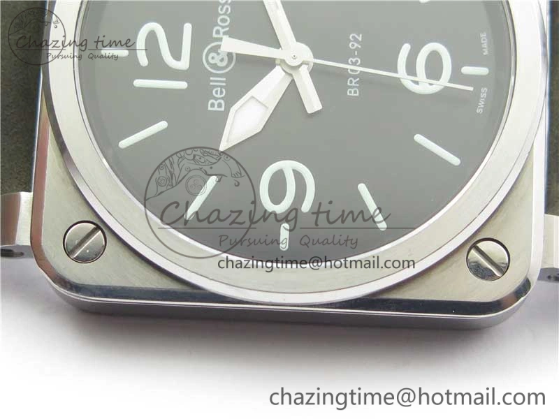 BR 03-92 SS Case V3 Best Edition Black Dial on Brown Leather Strap MIYOTA DailyWear 5173