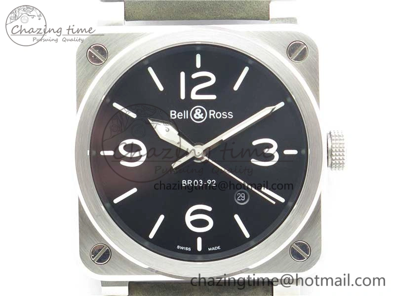 BR 03-92 SS Case V3 Best Edition Black Dial on Brown Leather Strap MIYOTA DailyWear 5173