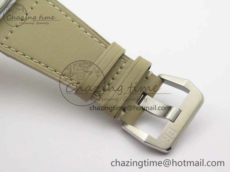 TopPick BR 03-92 SS Case V3 Cream Dial 42.5mm On Leather Strap MIYOTA 5200