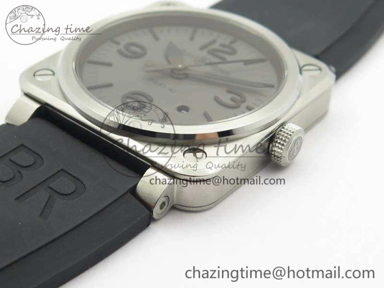RelaxedFit BR 03-92 SS Case V3 Gray Dial 42.5mm On Rubber Strap MIYOTA 5199