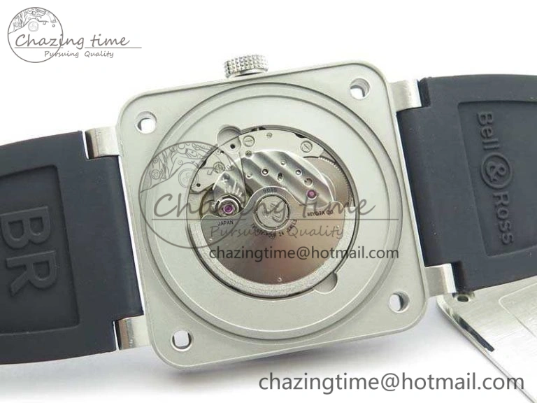 RelaxedFit BR 03-92 SS Case V3 Gray Dial 42.5mm On Rubber Strap MIYOTA 5199