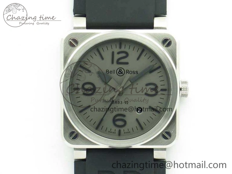 RelaxedFit BR 03-92 SS Case V3 Gray Dial 42.5mm On Rubber Strap MIYOTA 5199
