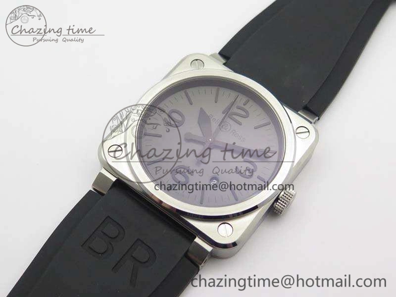 RelaxedFit BR 03-92 SS Case V3 Gray Dial 42.5mm On Rubber Strap MIYOTA 5199