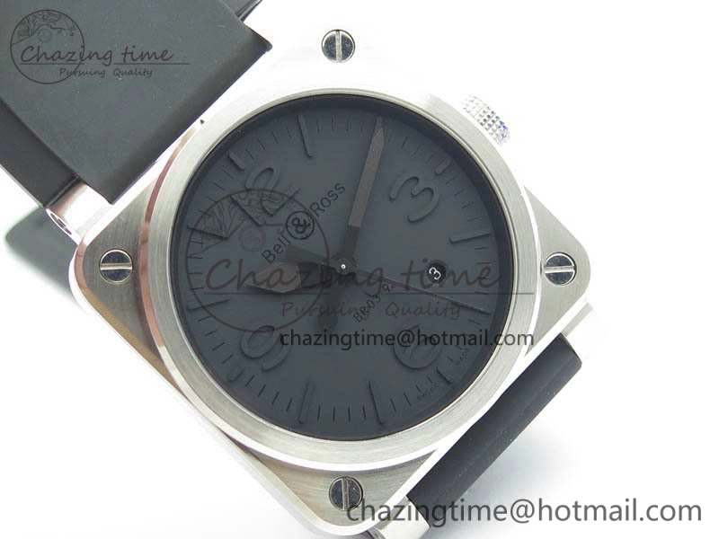 Contemporary BR 03-92 SS Dark Gray Dial 42.5mm On Rubber Strap MIYOTA 9015 V 5212