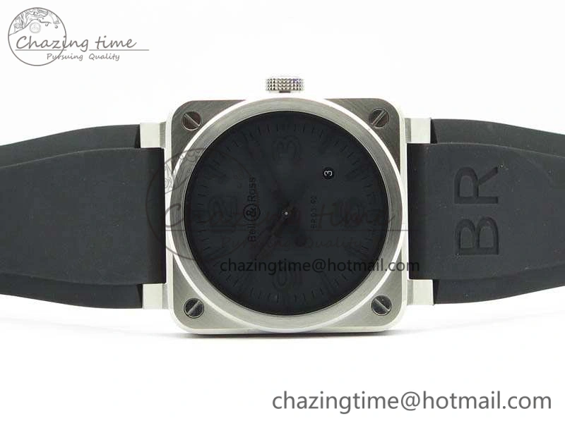 Contemporary BR 03-92 SS Dark Gray Dial 42.5mm On Rubber Strap MIYOTA 9015 V 5212
