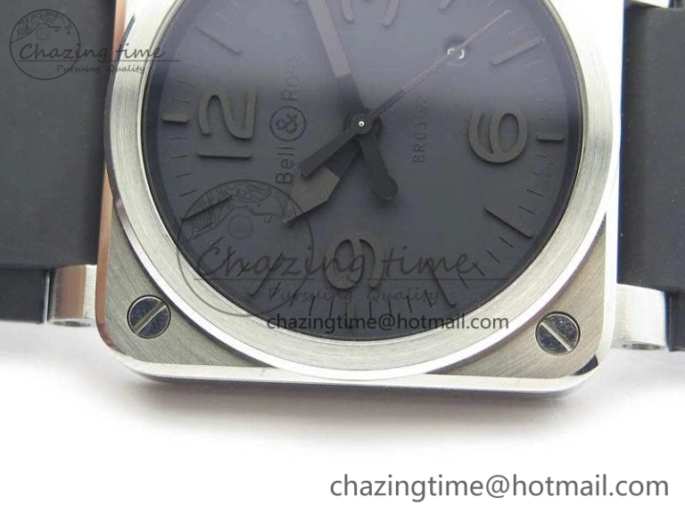 Contemporary BR 03-92 SS Dark Gray Dial 42.5mm On Rubber Strap MIYOTA 9015 V 5212