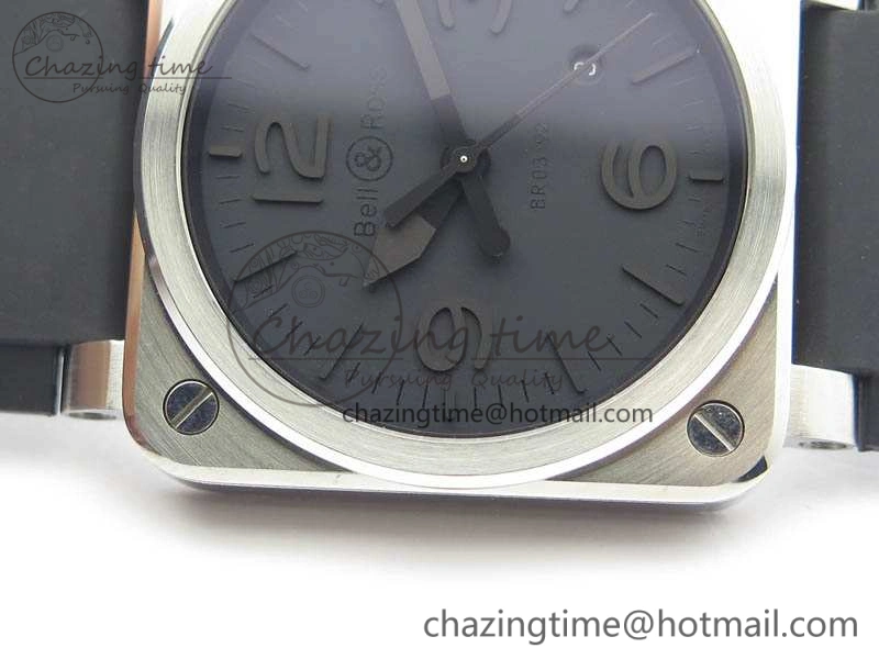Contemporary BR 03-92 SS Dark Gray Dial 42.5mm On Rubber Strap MIYOTA 9015 V 5212