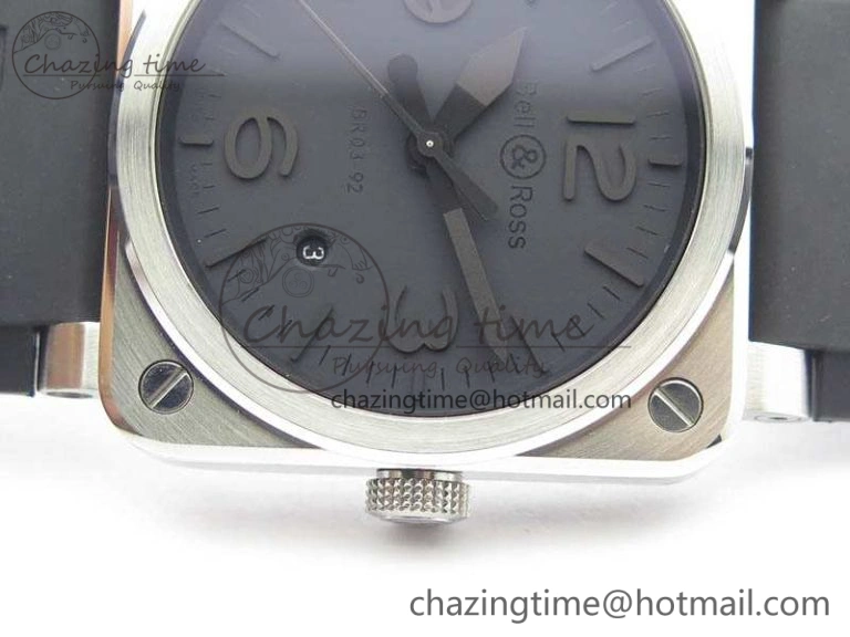 Contemporary BR 03-92 SS Dark Gray Dial 42.5mm On Rubber Strap MIYOTA 9015 V 5212
