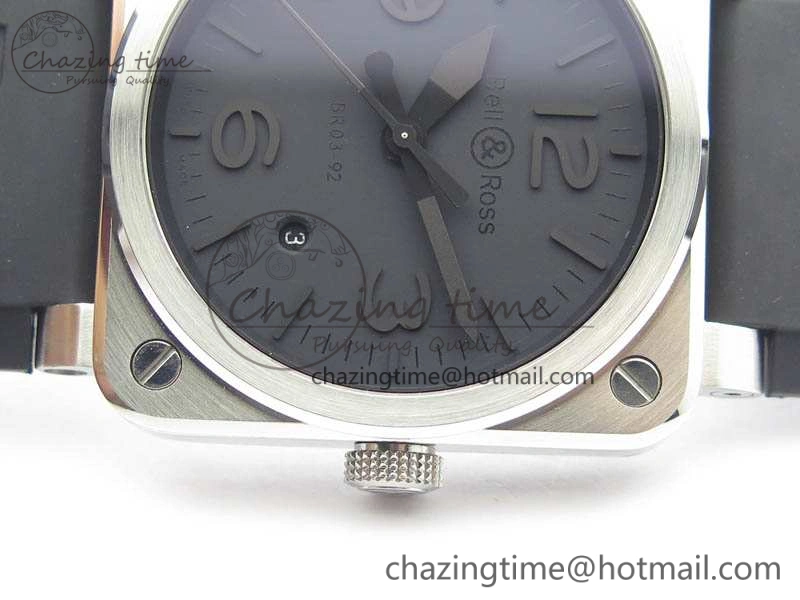 Contemporary BR 03-92 SS Dark Gray Dial 42.5mm On Rubber Strap MIYOTA 9015 V 5212