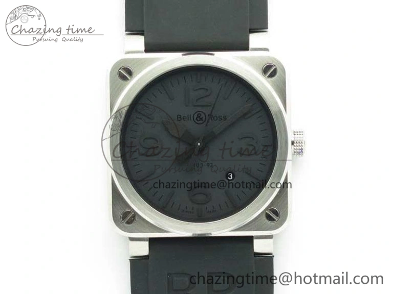 Contemporary BR 03-92 SS Dark Gray Dial 42.5mm On Rubber Strap MIYOTA 9015 V 5212