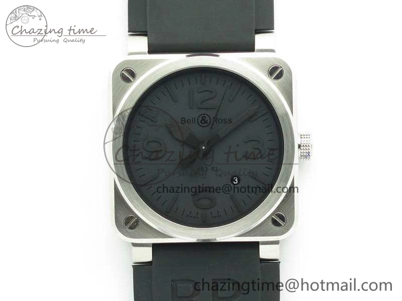 Contemporary BR 03-92 SS Dark Gray Dial 42.5mm On Rubber Strap MIYOTA 9015 V 5212