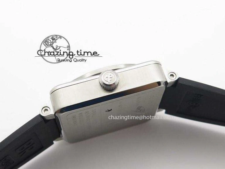 BR 03-92 SS Desert Type 42.5mm On Black Rubber Strap MIYOTA Breathable 5243