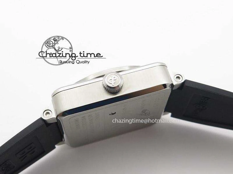 BR 03-92 SS Desert Type 42.5mm On Black Rubber Strap MIYOTA Breathable 5243