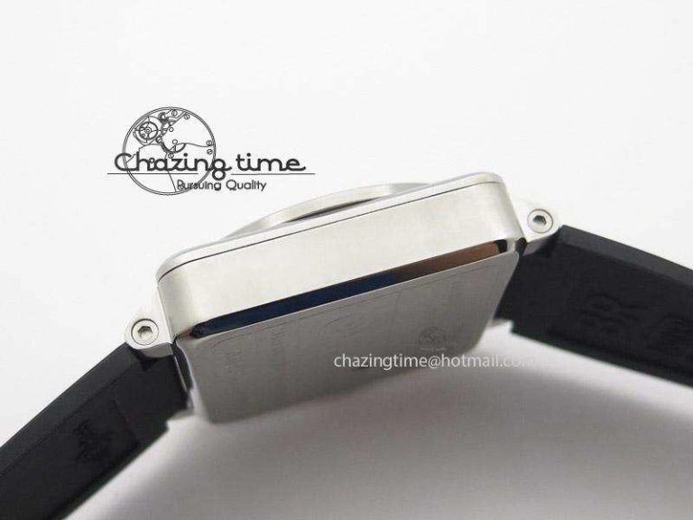 BR 03-92 SS Desert Type 42.5mm On Black Rubber Strap MIYOTA Breathable 5243