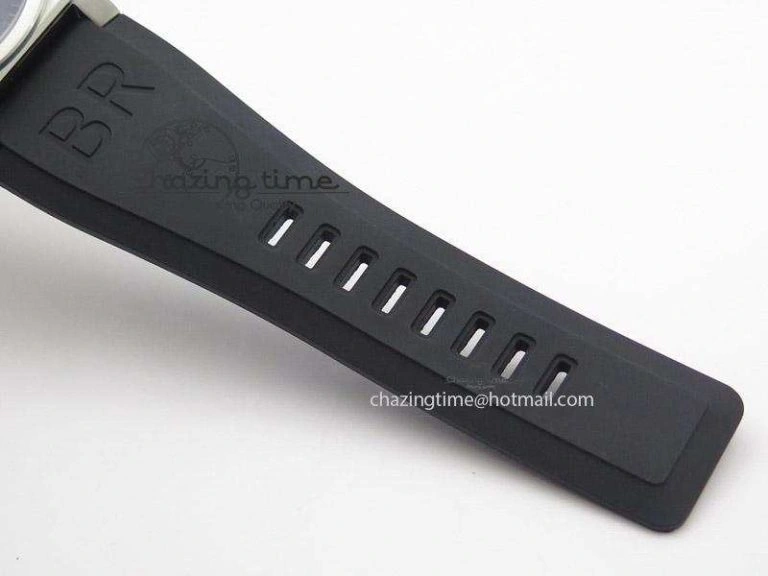 BR 03-92 SS Desert Type 42.5mm On Black Rubber Strap MIYOTA Breathable 5243