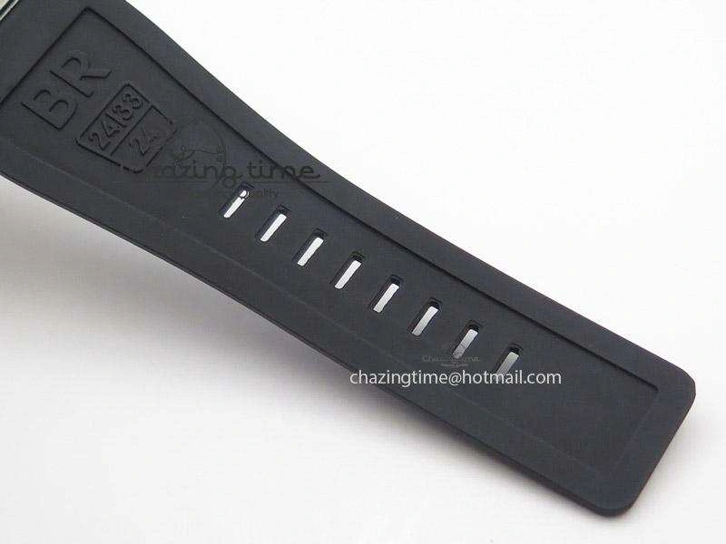 BR 03-92 SS Desert Type 42.5mm On Black Rubber Strap MIYOTA Breathable 5243