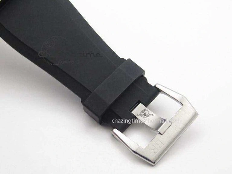 BR 03-92 SS Desert Type 42.5mm On Black Rubber Strap MIYOTA Breathable 5243