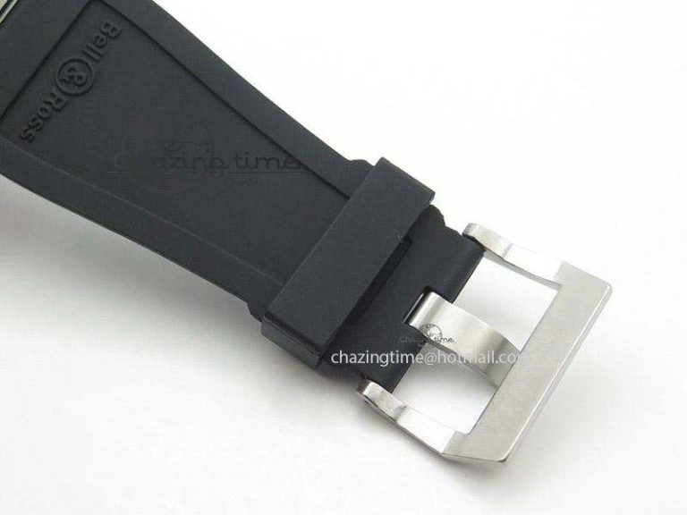 BR 03-92 SS Desert Type 42.5mm On Black Rubber Strap MIYOTA Breathable 5243