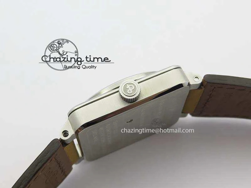 Sustainable BR 03-92 SS Desert Type 42MM Gray Dial On Leather Strap MIYOTA 5238
